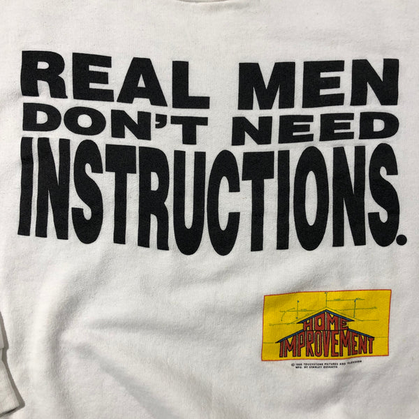1995 Home Improvement Real Men Don't Need Instructions Sweatshirt Size X-Large