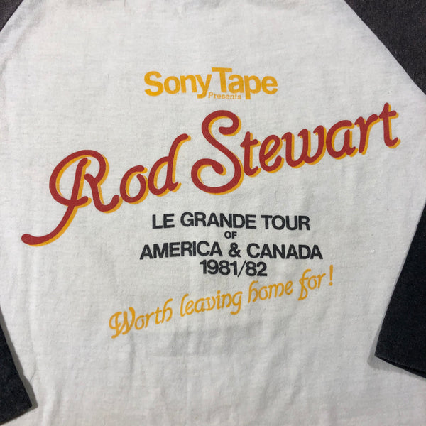 1981-82 Rod Stewart Tonight I'm Yours Tour Raglan Shirt Size Medium