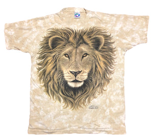 1994 Single Stitch Liquid Blue African Lion Tie Dye Shirt Size X-Large - Beyond 94