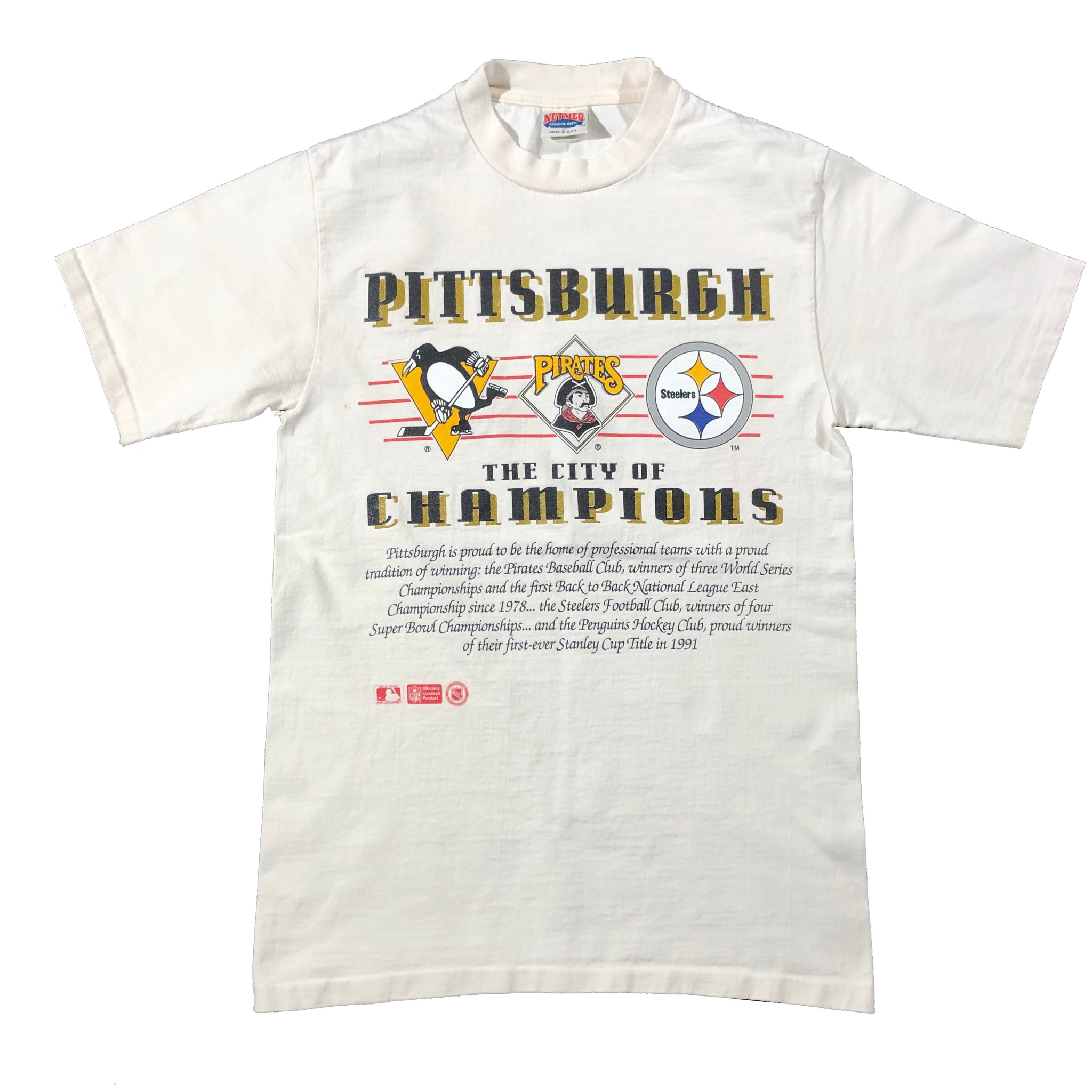 Vintage 90s Pittsburgh City Of Champions Single Stitch Shirt | Beyond 94