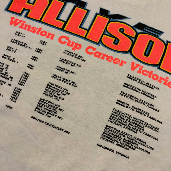 1993 Single Stitch Davey Allison In Memory Shirt Size Large - Beyond 94
