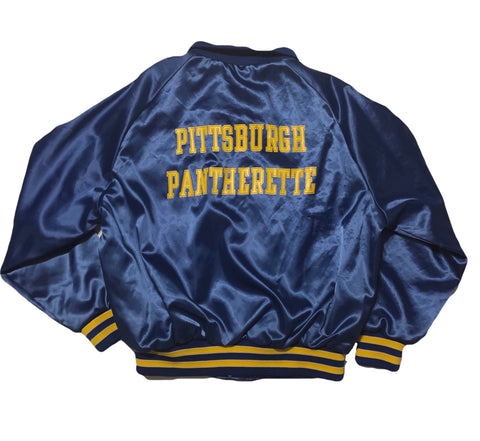 Vintage 80s Pittsburgh Pantherette Satin Jacket Size Large - Beyond 94