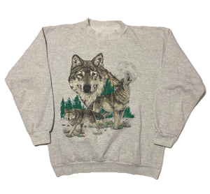 1992 Distressed Wolves Sweatshirt Size X-Large - Beyond 94