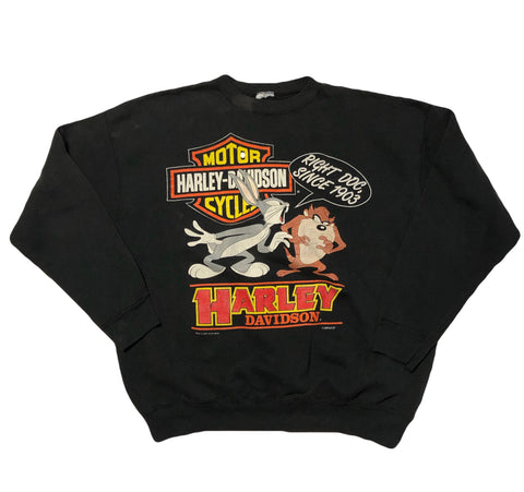 1993 Looney Tunes Harley Davidson Fun Wear Sweatshirt Size Large - Beyond 94