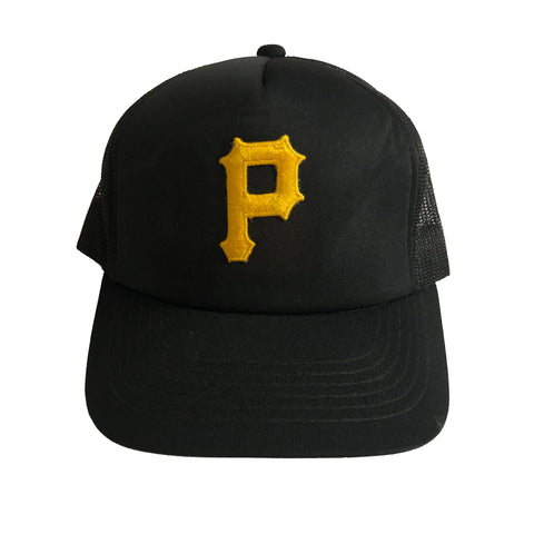 Vintage 80s Pittsburgh Pirates Mesh Trucker Snapback Hat