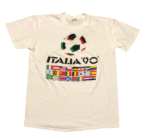 1990 Single Stitch Italy World Cup Shirt Size Large - Beyond 94