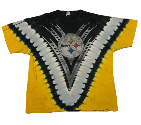 Vintage 90s Pittsburgh Steelers Tie Dye Shirt Size X-Large - Beyond 94