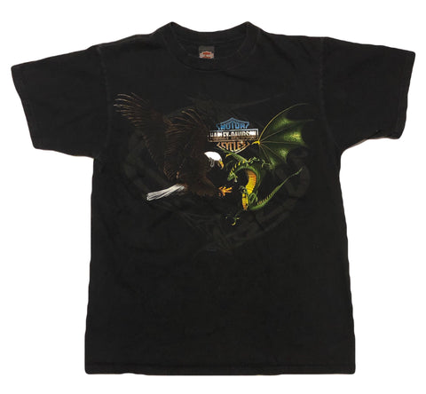 2000 Harley Davidson Eagle Vs Dragon Shirt Size Large - Beyond 94