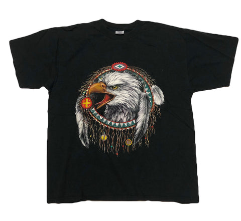 Vintage 90s Native American Eagle Shirt Size Large - Beyond 94