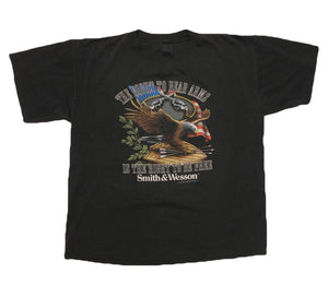 1992 Smith & Wesson Right To Bear Arms 3D Emblem Single Stitch Shirt Size X-Large - Beyond 94