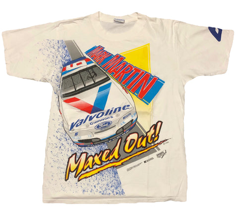 1995 Mark Martin Maxed Out All Over Print Shirt Size Large - Beyond 94