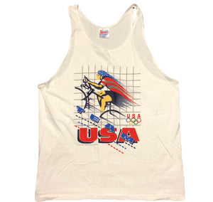 Vintage 90s Team USA Tank Top Shirt Size Large - Beyond 94