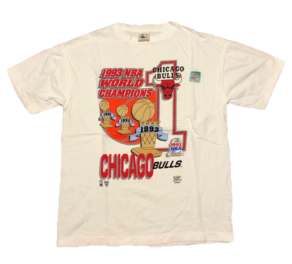 1993 DS Chicago Bulls NBA Champions Single Stitch Shirt Size X-Large - Beyond 94