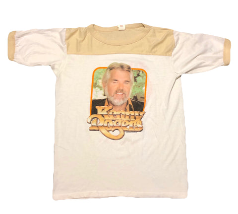 1982 Kenny Rogers Tour Ringer Shirt Size X-Large - Beyond 94