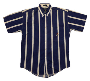 Vintage 90s Chaps Ralph Lauren Striped Button Up Shirt Size Medium - Beyond 94