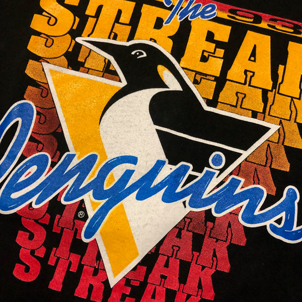 1993 Pittsburgh Penguins The Streak Single Stitch Shirt Size Large - Beyond 94