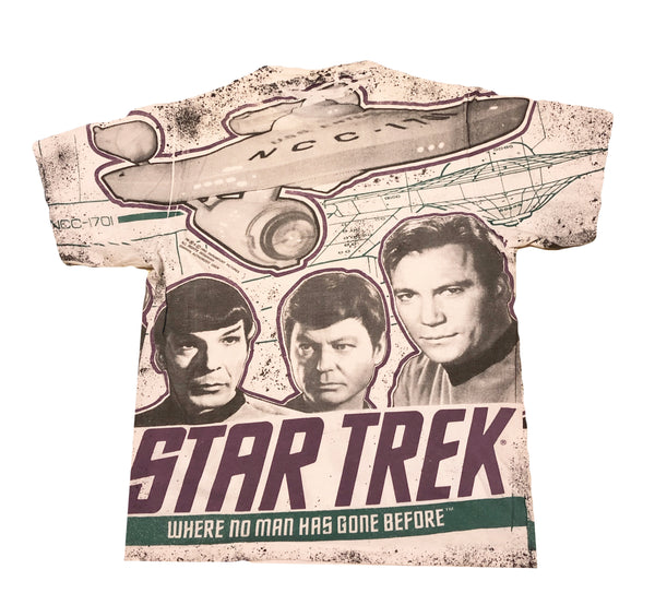 1992 Star Trek All Over Print Single Stitch Shirt Size Large - Beyond 94