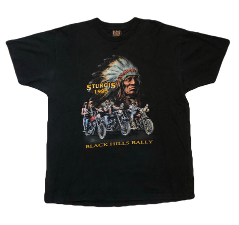 1995 Sturgis Black Hills Rally 3D Emblem Shirt Size X-Large - Beyond 94