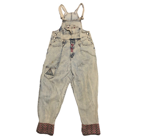 Vintage 80s Soviet Union Corniche Acid Wash Denim Overalls | Beyond 94