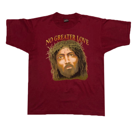 Vintage 90s Jesus No Greater Love Single Stitch Shirt | Beyond 94