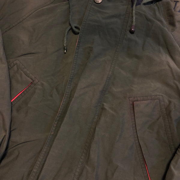 Vintage 90s Nautica Challenge J-Class Jacket W/Foldable Hood Size Medium