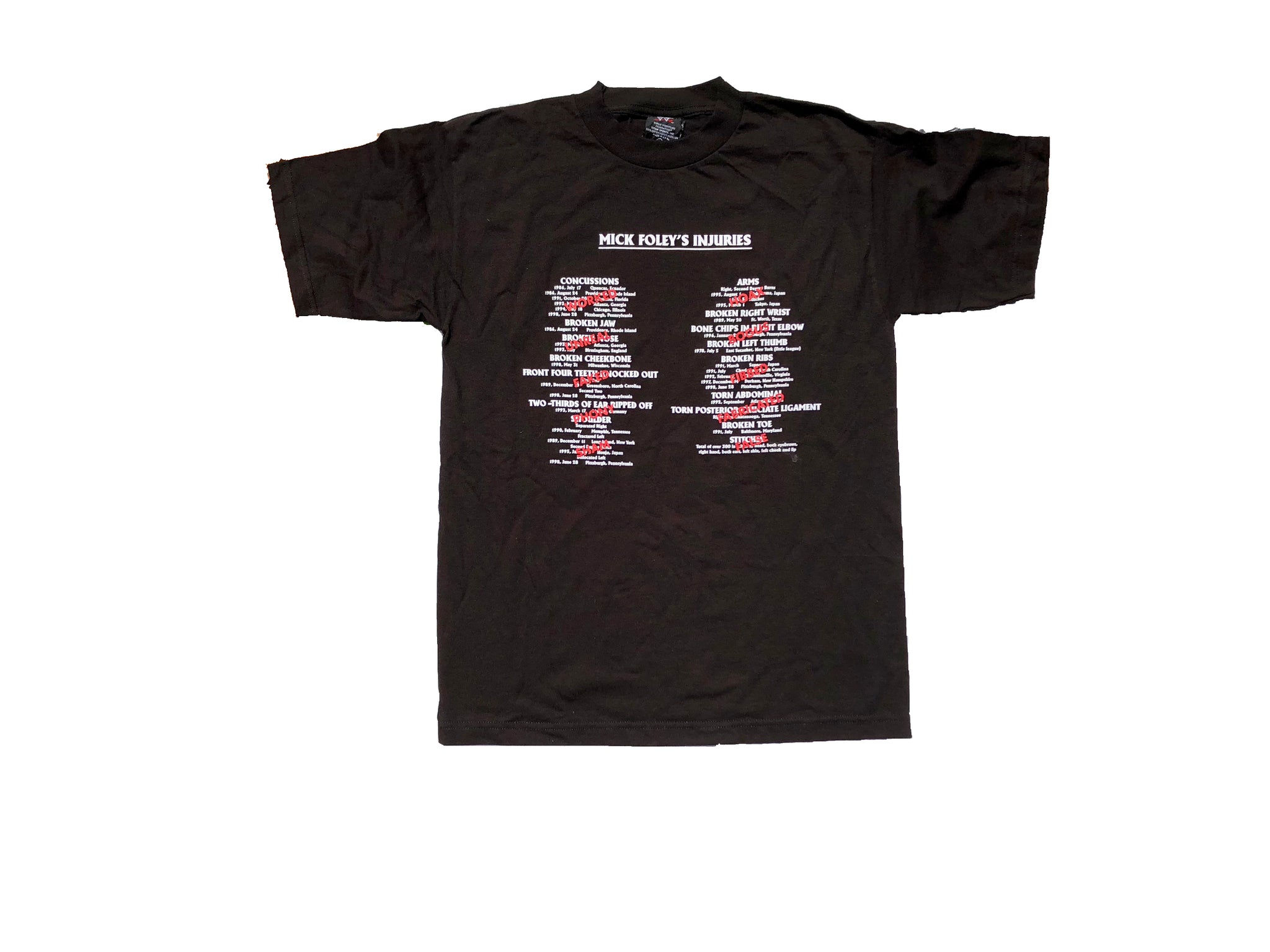 1999 WWF Mick Foley "Fake Wrestler" Shirt Black Medium - Beyond 94