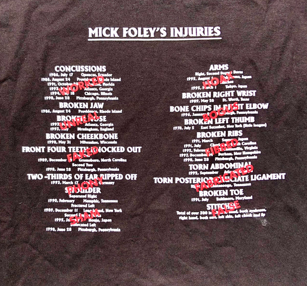 1999 WWF Mick Foley "Fake Wrestler" Shirt Black Medium - Beyond 94