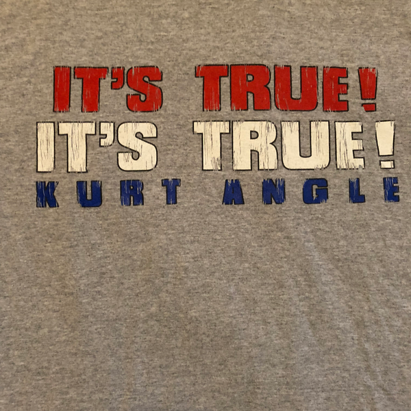 2000 WWF Kurt Angle "It's True" Shirt Grey Medium - Beyond 94