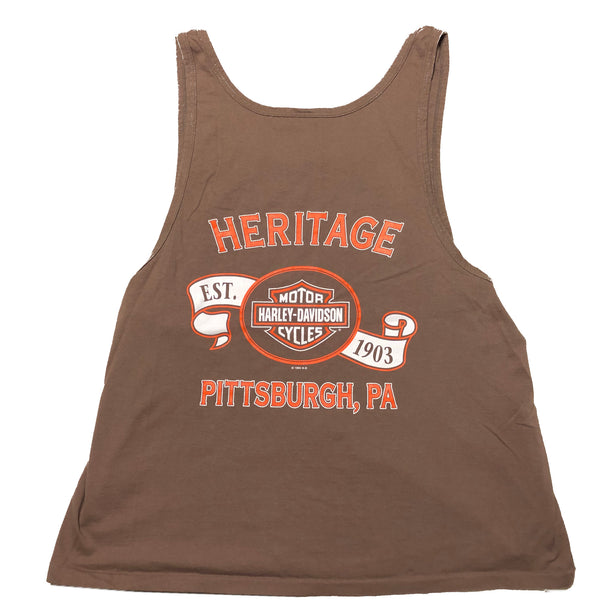 1995 Pittsburgh Harley Davidson Tank Top Brown Size XXX-Large - Beyond 94