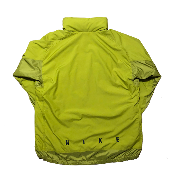 Vintage 90s Nike Parka Jacket Acid Yellow Size X-Large - Beyond 94