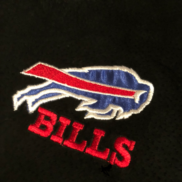 Vintage NFL Pro Player Buffalo Bills Suede Jacket Black Size X-Large - Beyond 94