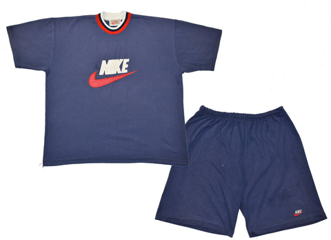 Vintage 90s Bootleg Nike Embroidered Shirt & Short Set | Beyond 94