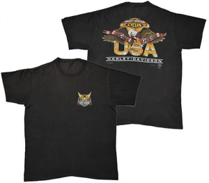 Vintage 90s Harley Davidson USA Eagle Fun Wear Single Stitch Shirt | Beyond 94