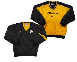 Vintage 90s Nike Pro Line Pittsburgh Steelers Reversible Pullover Jacket | Beyond 94