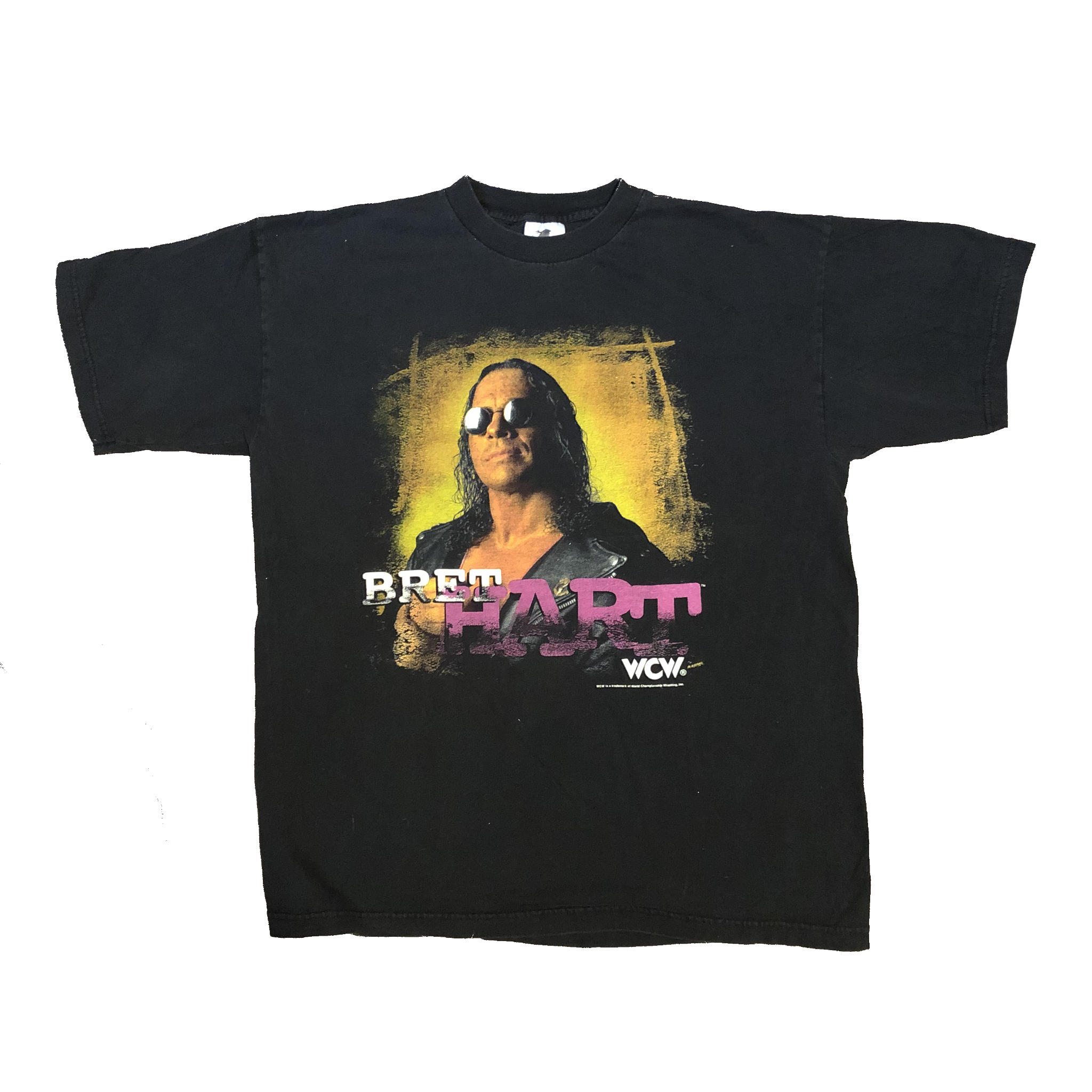 1998 WCW Bret Hart Shirt Black Size X-Large - Beyond 94