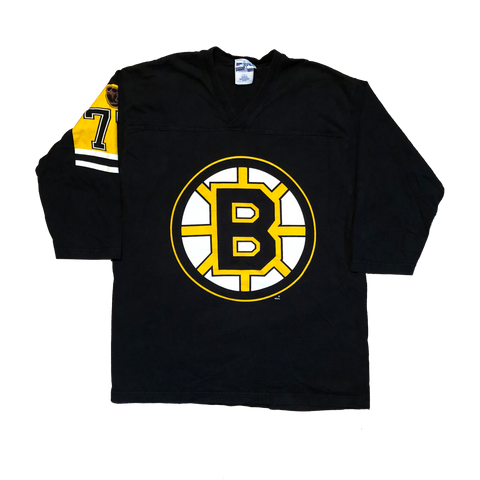 90's Pro Layer Boston Bruins "Ray Bourque" Shirt Black Size Large - Beyond 94