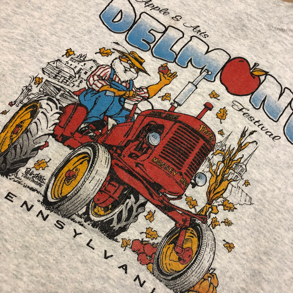 1996 Apple & Ants Delmont Festival Sweatshirt Grey Size Large - Beyond 94