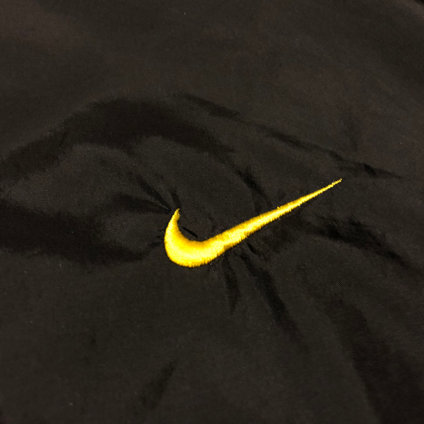 Vintage 90s Nike Windbreaker Jacket Black/Yellow Size Medium - Beyond 94