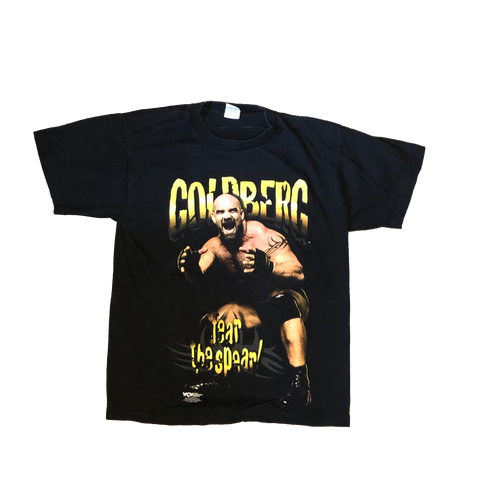 1998 WCW Goldberg "Fear The Spear" Shirt Black Size Large - Beyond 94