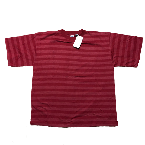 Vintage Deadstock W/Tags BIKE Athletic Striped Shirt Maroon Size X-Large - Beyond 94