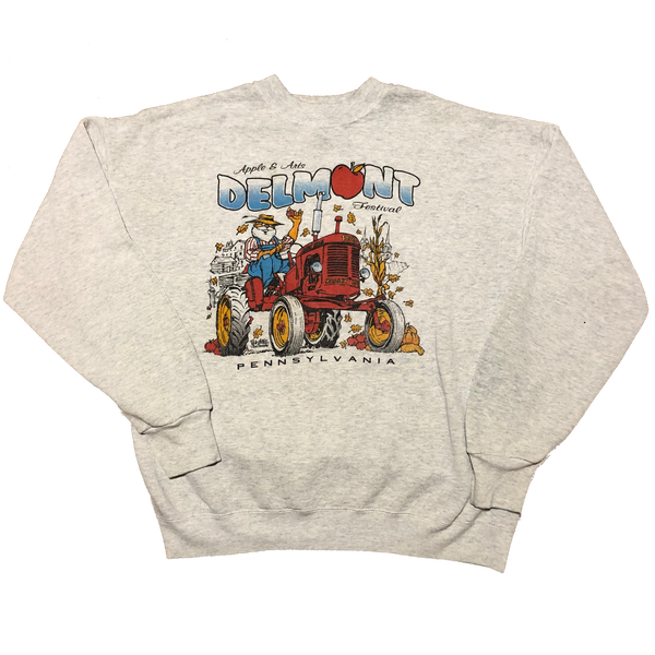 1996 Apple & Ants Delmont Festival Sweatshirt Grey Size Large - Beyond 94