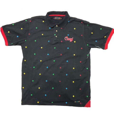 Vintage Coogi All Over Print Polo Black Size X-Large - Beyond 94