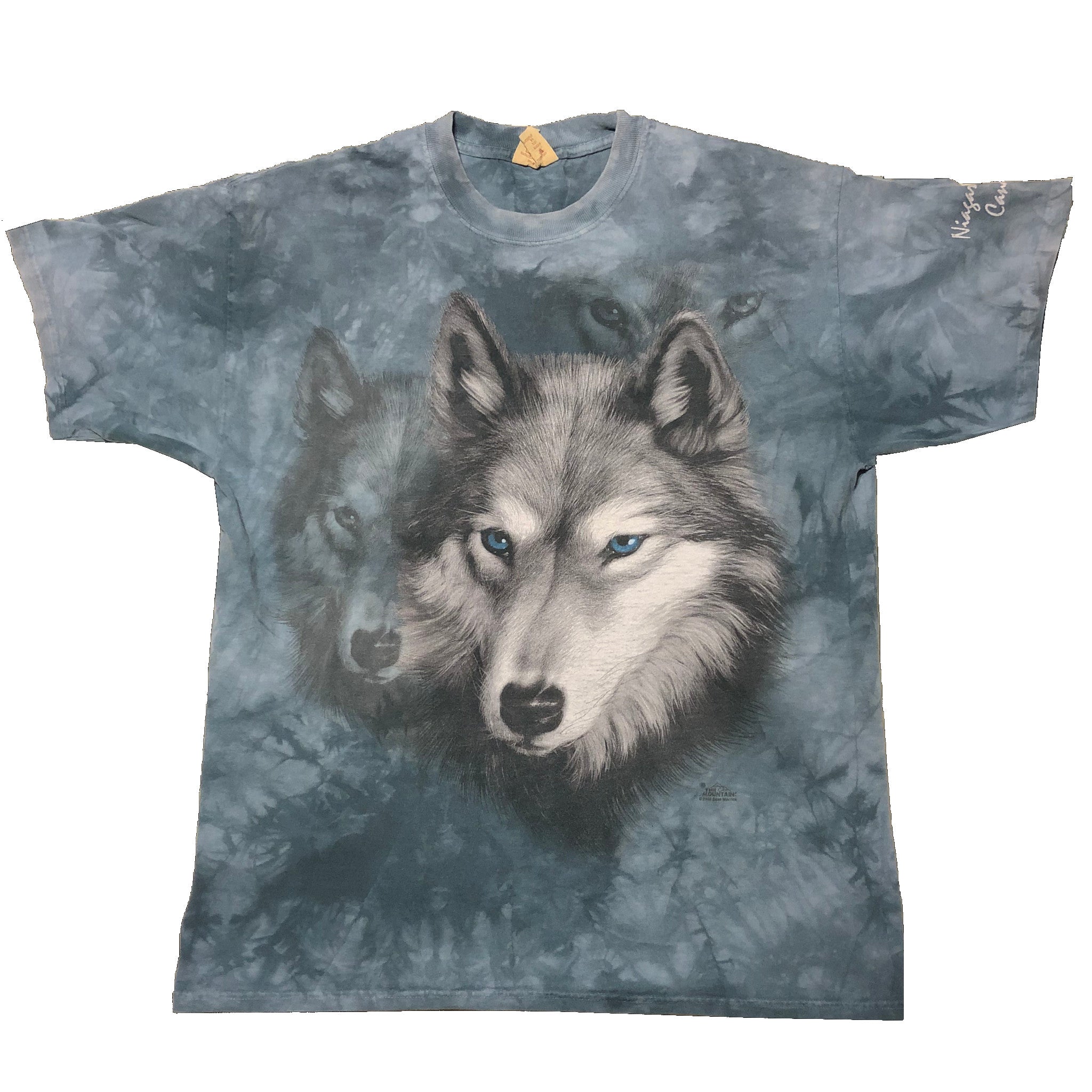 2002 The Mountain Wolf Shirt Acid Blue Size Large - Beyond 94