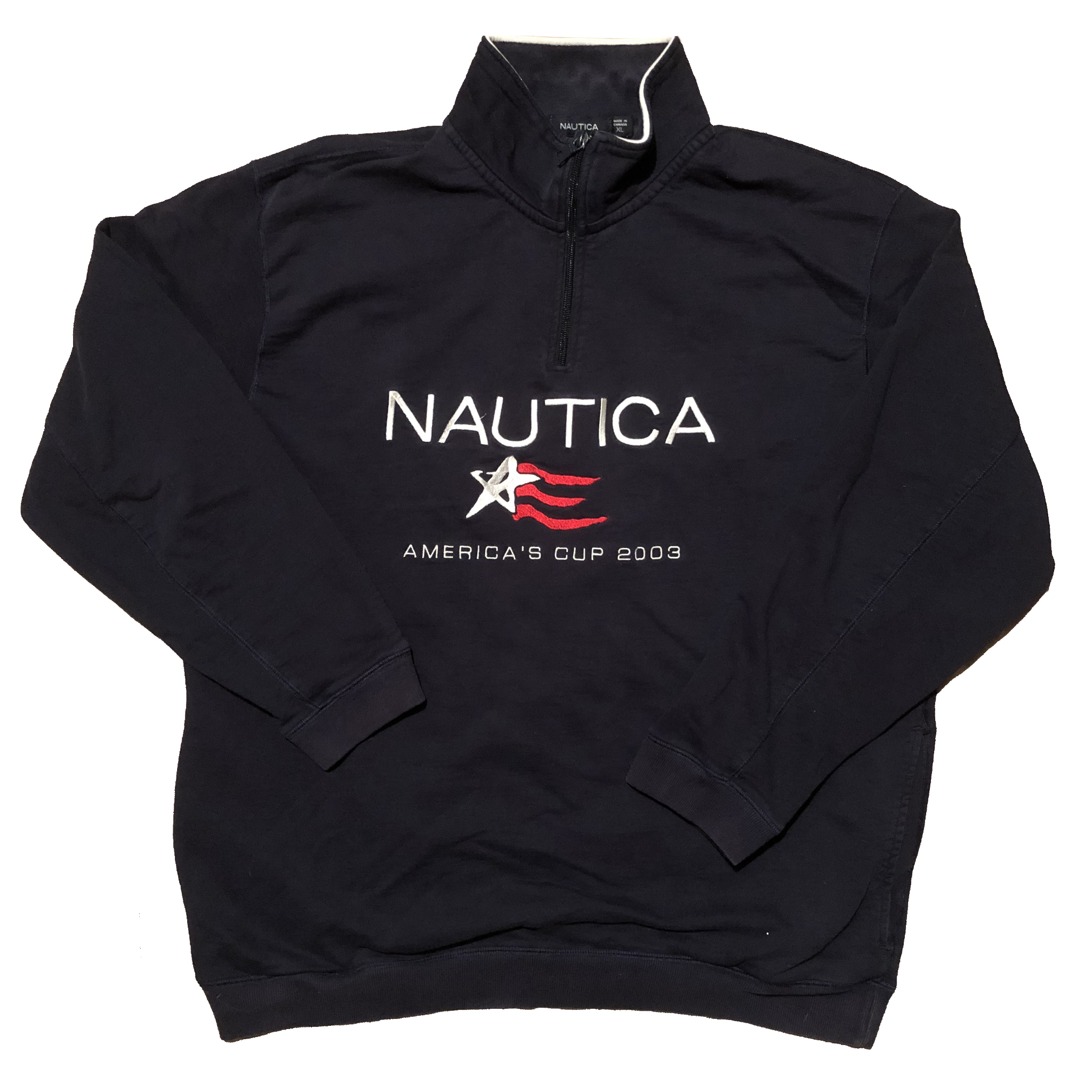 2003 Nautica America's Cup Half Zip Pullover Navy Size X-Large - Beyond 94