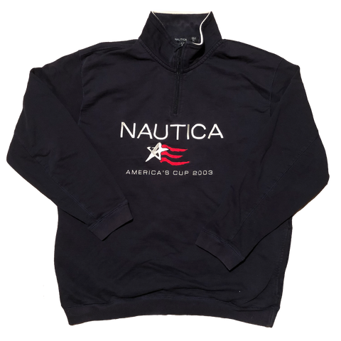 2003 Nautica America's Cup Half Zip Pullover Navy Size X-Large - Beyond 94