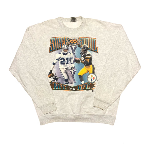 Vintage 1995 Super Bowl 30 Deion Sanders vs Kordell Stewart Sweatshirt | Beyond 94