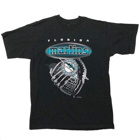 1997 Single Stitch Florida Marlins Shirt Black Size Large - Beyond 94