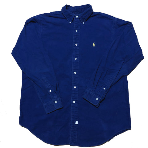 Ralph Lauren Flannel L/s Button Down Blue Size Large - Beyond 94