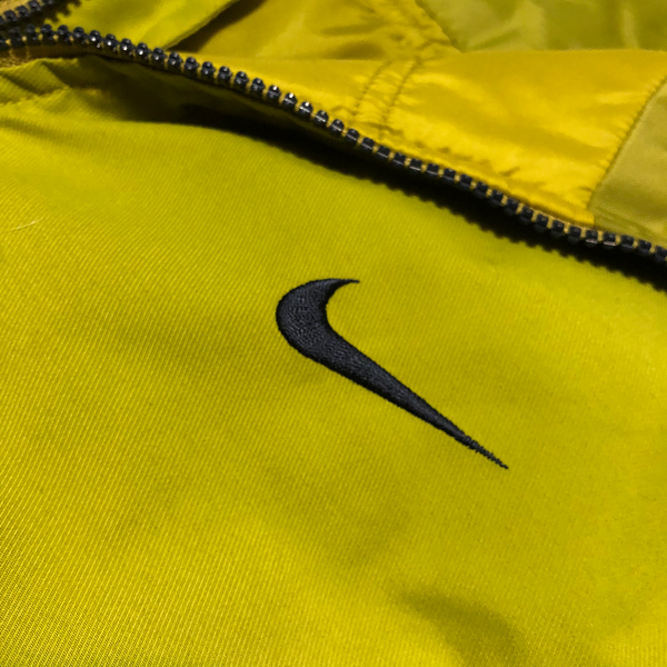 Vintage 90s Nike Parka Jacket Acid Yellow Size X-Large - Beyond 94