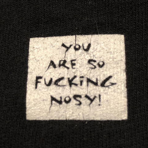 Vintage 90s Single Stitch You Are So Fucking Nosy Shirt Black Size Medium - Beyond 94